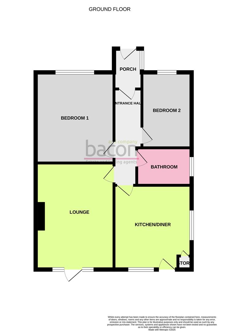 Floor Plan | Bungalow - Semi Detached | Ashurst Way, East Preston, Littlehampton | Sold - Subject to Contract